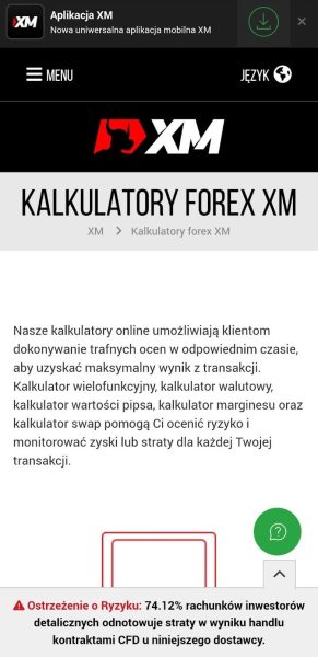 kalkulatory forex w xm