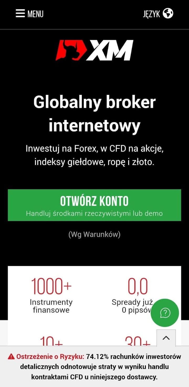 Wejdź na stronę XM