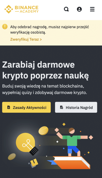 binance akademia learn to earn krok 5