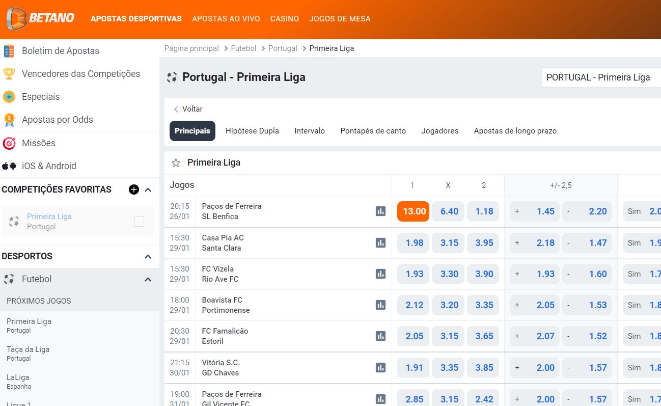 apostas em desporto Betano
