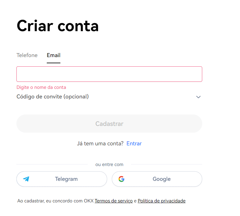 conta okx abrir