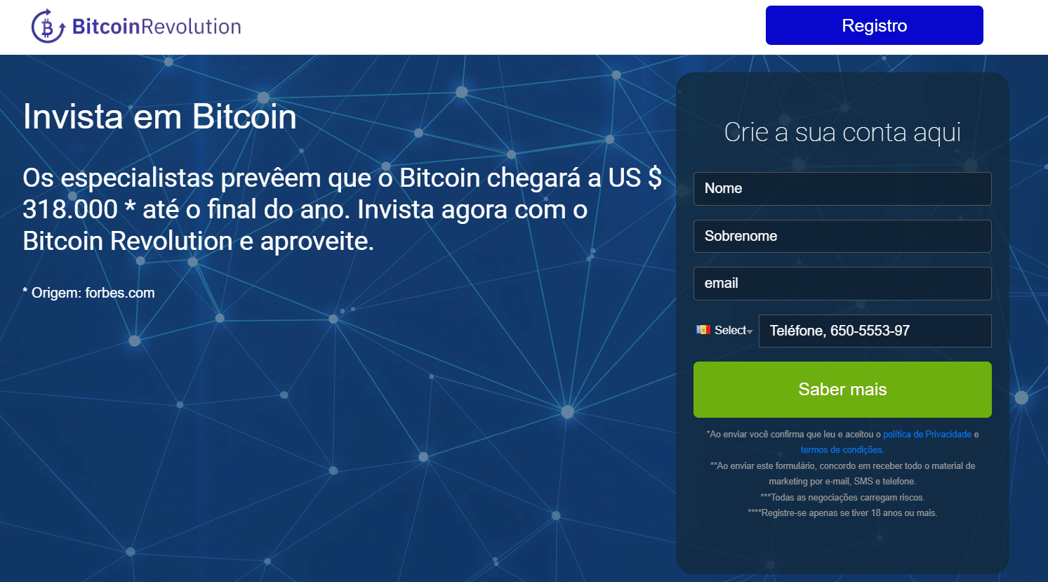 pagina de entrada bitcoin revolution