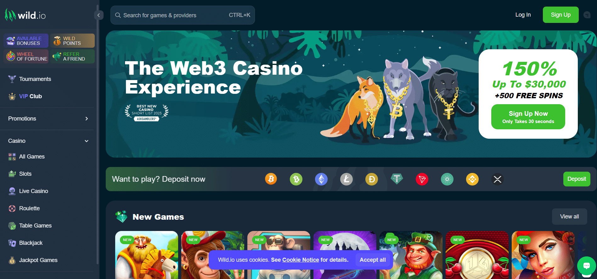 entrada wild.io