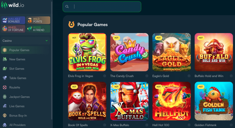 online wild.io casino