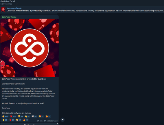 CoinPoker telegram