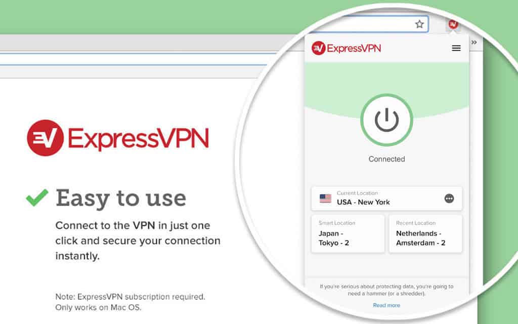 Express VPN - ușor de utilizat