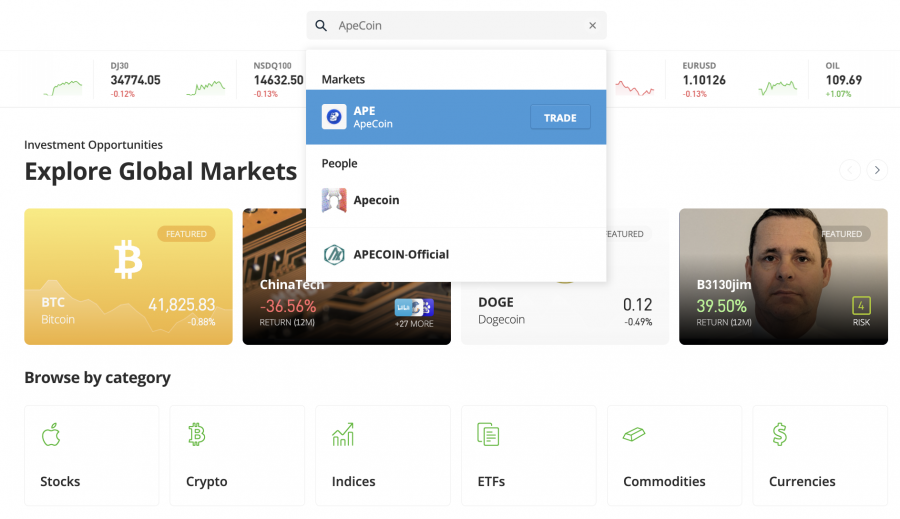 Trading social pe eToro