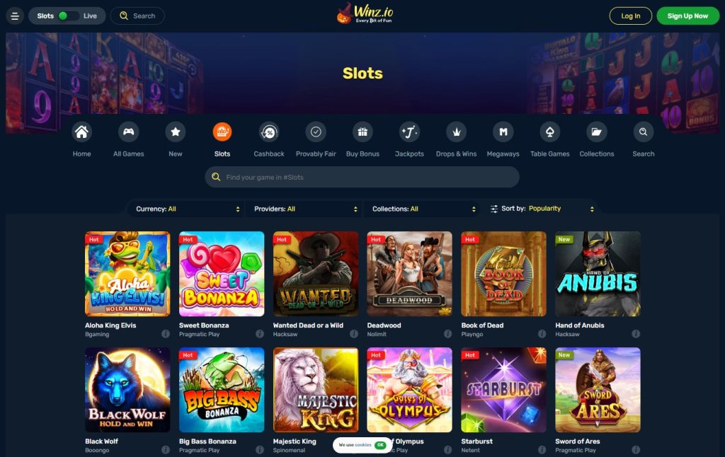 Winz.io - jucați bitcoin slots