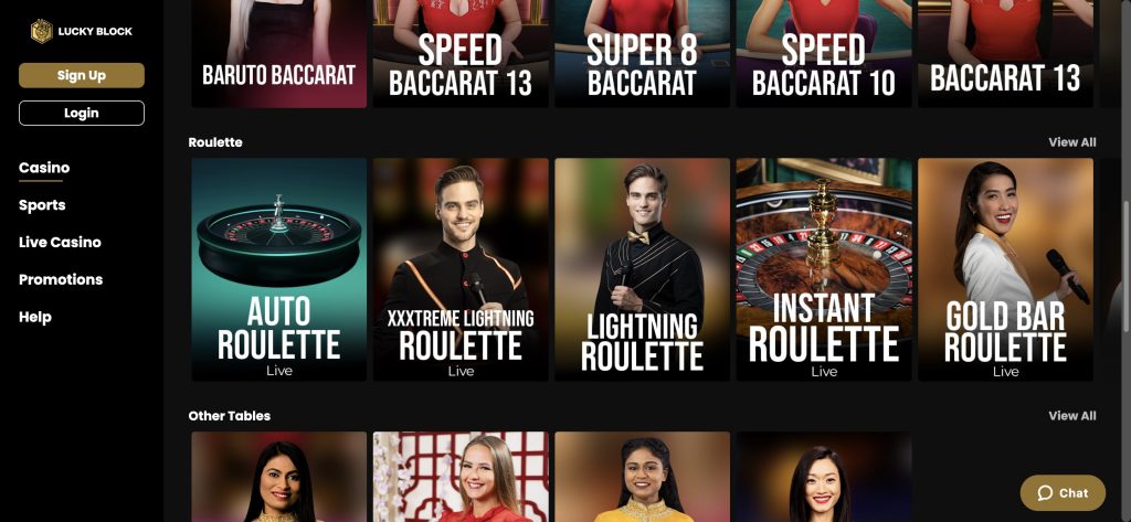 Bitcoin Roulette Se pare că recent a fost lansat pe piață un nou casino online, unde veți putea juca cele mai populare tipuri de ruletă casino. Chiar dacă numărul de variații ruletă casino disponibile aici nu este prea mare, în schimb orice tip de ruletă la Lucky Block Casino poate fi jucat aici pe fonduri crypto. Plus la aceasta, durează până la 3 minute să vă înregistrați aici și să începeți să jucați. Prima depunere poate fi făcută fie printr-un instrument de plată fiat (card bancar sau transfer bancar), fie prin una dintre criptomonedele, acceptate aici. Chiar dacă Lucky Block este un casino unde puteți juca Bitcoin Roulette, Bitcoin nu este nici pe aproape unica criptomonedă acceptată aici, cazinoul acceptând și alte criptomonede populare, și anume: Bitcoin, Bitcoin Cash, Litecoin, Dogecoin, Ethereum, Tether, Cardano. Datorită faptului că Lucky Block Casino acceptă criptomonede, retragerile de fonduri sunt procesate aici cu adevărat rapid - cel mai mult durează retragerea cu bitcoin (până la 1 oră). Retragerile cu alte criptomonede pot dura și mai puțin - chiar și până la 5 minute în unele cazuri. Jocuri Peste 2700 de jocuri, inclusiv sloturi online, jocuri de masă casino și cazinou live. Dar și o carte de sport pentru a vă facilita pariurile sportive Furnizorii de software Play'n GO, Microgaming, Pragmatic Play, Hacksaw Gaming, NetEnt, Betsoft și alții Primă 15% cashback pentru primele 7 zile de la înregistrare Metode de plata Bitcoin, Bitcoin Cash, Litecoin, Ethereum, Cardano și multe altele! Depozit minim 1 USD Cerințe de pariere - Lucky Block dispune de toate caracteristicile necesare, pentru a deveni un cazino online de TOP, unde să jucați cele mai tari variații de Bitcoin Roulette. Plus la aceasta, trebuie să menționăm că chiar și în aceste clipe la acest cazinou online este în plină desfășurare un Airdrop de 10.000 USD. Cazinoul ne dă de înțeles că pe viitor vor fi și mai multe bonusuri și oferte disponibile.