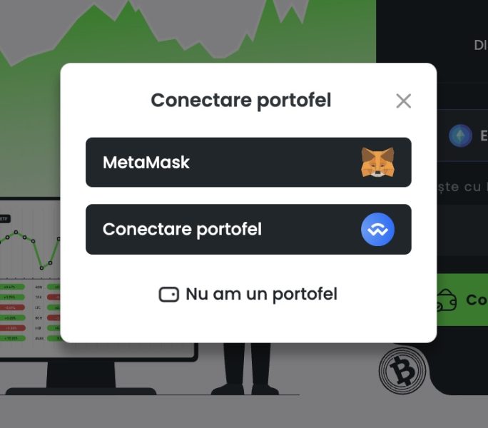 Conectare portofel la Bitcoin ETF