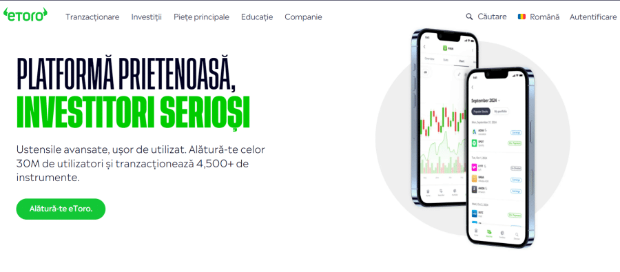 eToro platformă