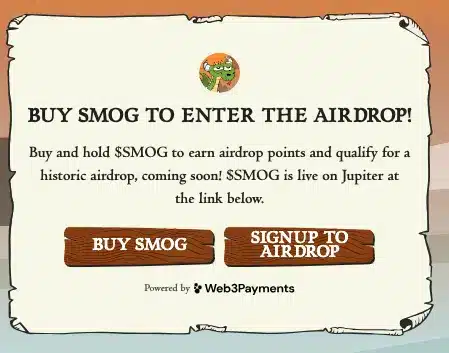 participă la airdrop smog