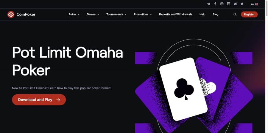 Omaha Poker la CoinPoker