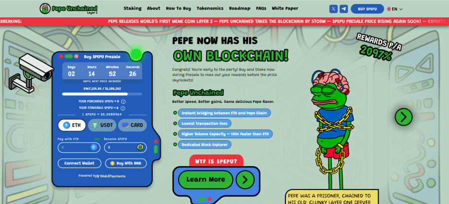 pepeunchained homepage