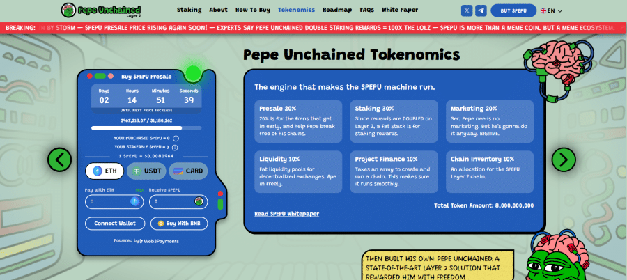 pepeunchained homepage