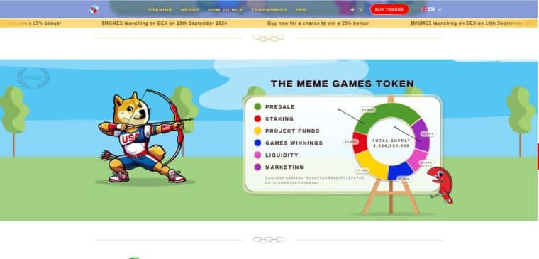 The Meme Games tokenomics