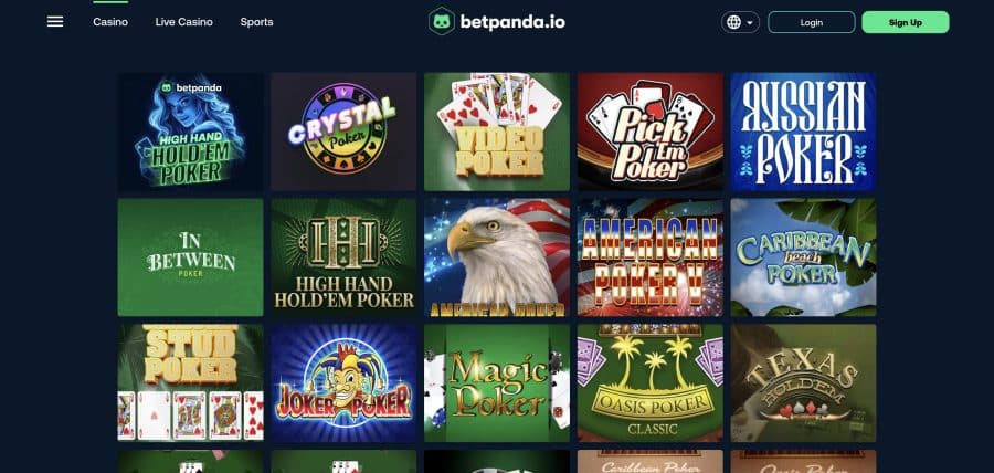 Video Poker la Betpanda