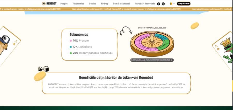 Tokenomie Memebet Casino