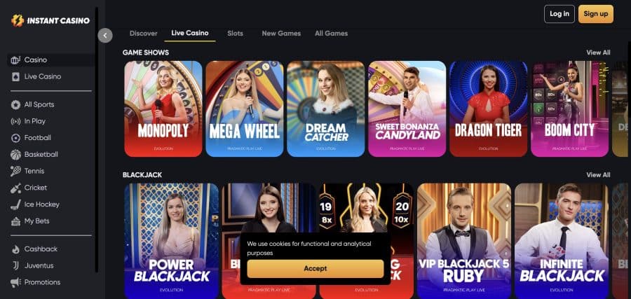 Instant Live Casino