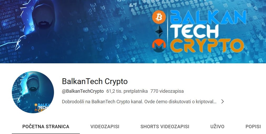 najbolji srpski crypto youtube kanali balkantech crypto