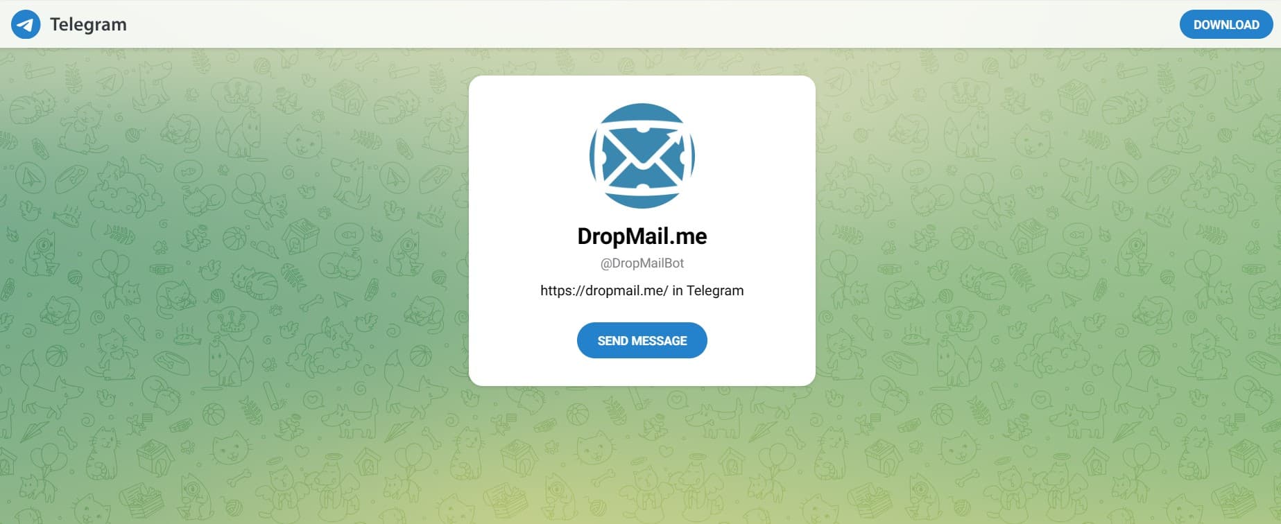 najbolji telegram botovi dropmail