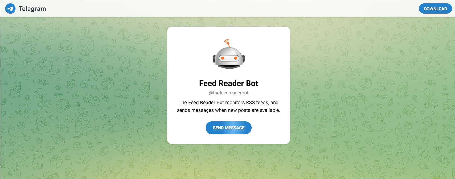 najbolji telegram botovi feed reader bot