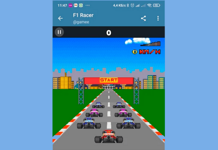 F1 Racer игра в телеграме