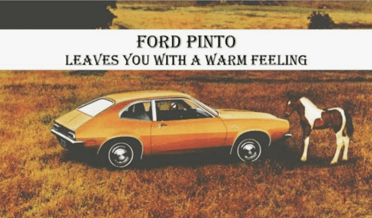 пример неудачной рекламной кампании ford pinto