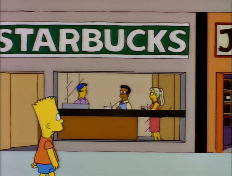 Скрытая реклама Starbucks в мультсериале "The Simpsons"