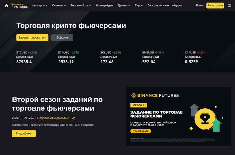 фьючерсы на binance