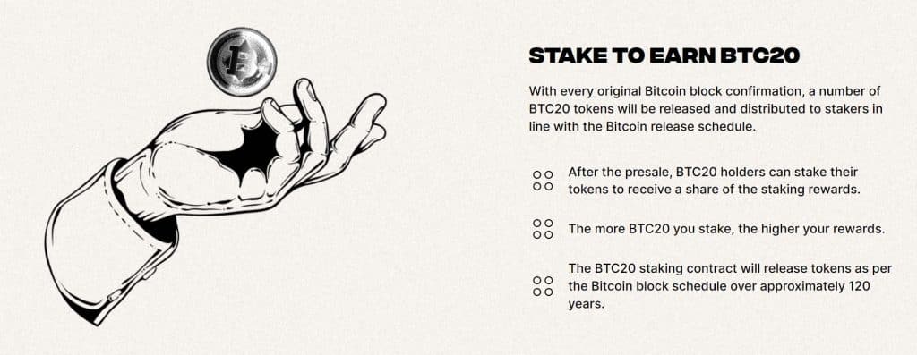 BTC20 Stakning