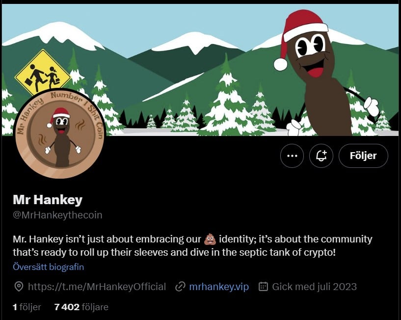 Mr Hankey Twitter