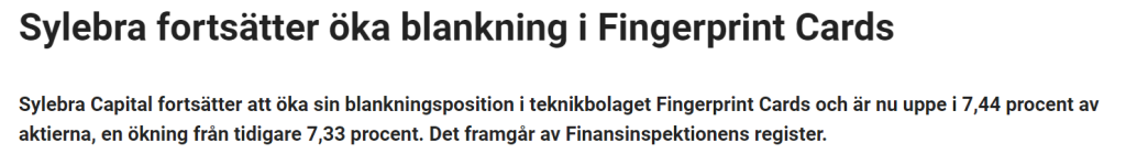 Utökad blankning