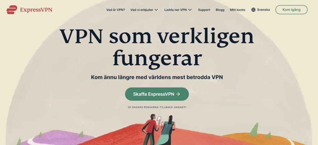 ExpressVPN hemsida