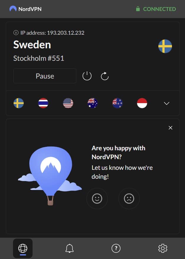 NordVPN Sverige