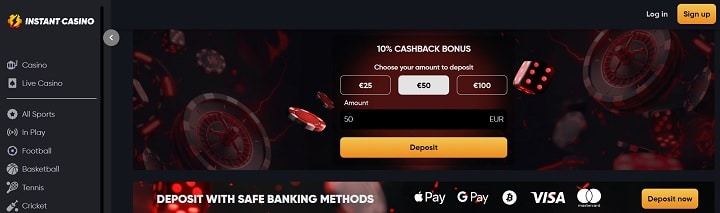 Instant Casino - Bästa Bitcoin casino