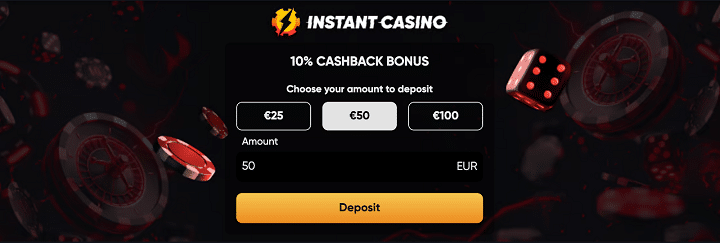 Instant casino bonusar