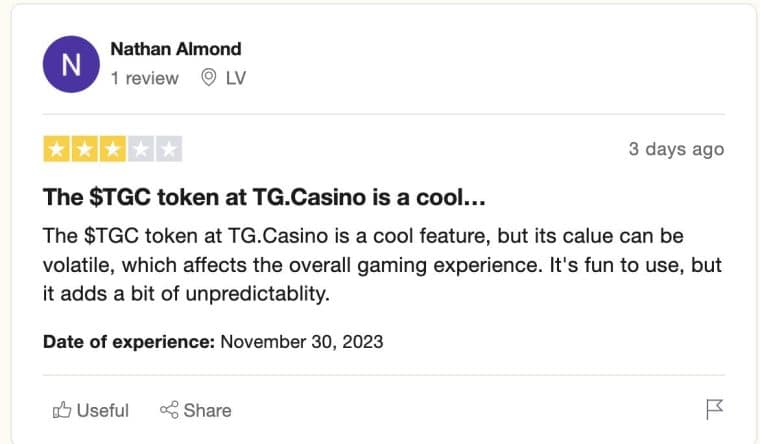 TG recension Trustpilot 1