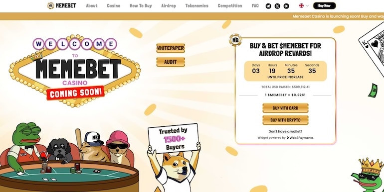 MemeBet Token hemsida