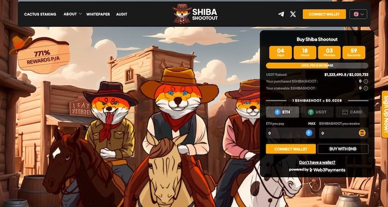 Shiba Shootout hemsida