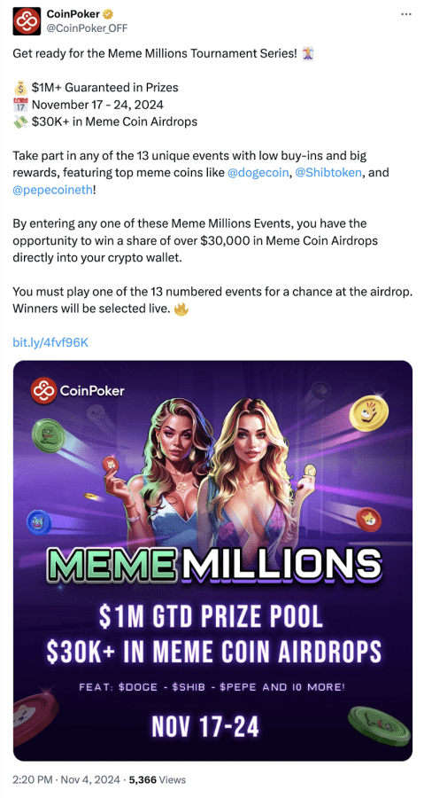 CoinPoker Twitter