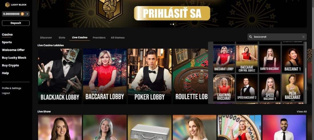 najlepšie baccarat casino online