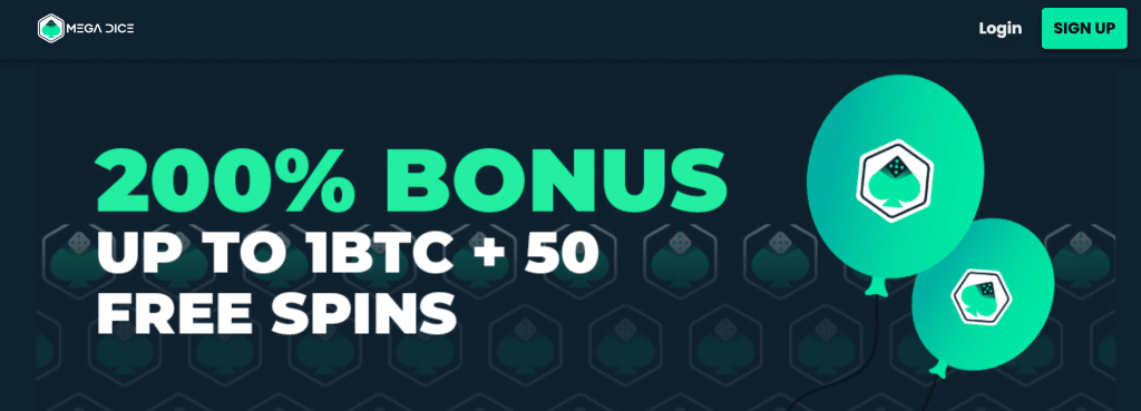 Mega Dice bonus ethereum casino