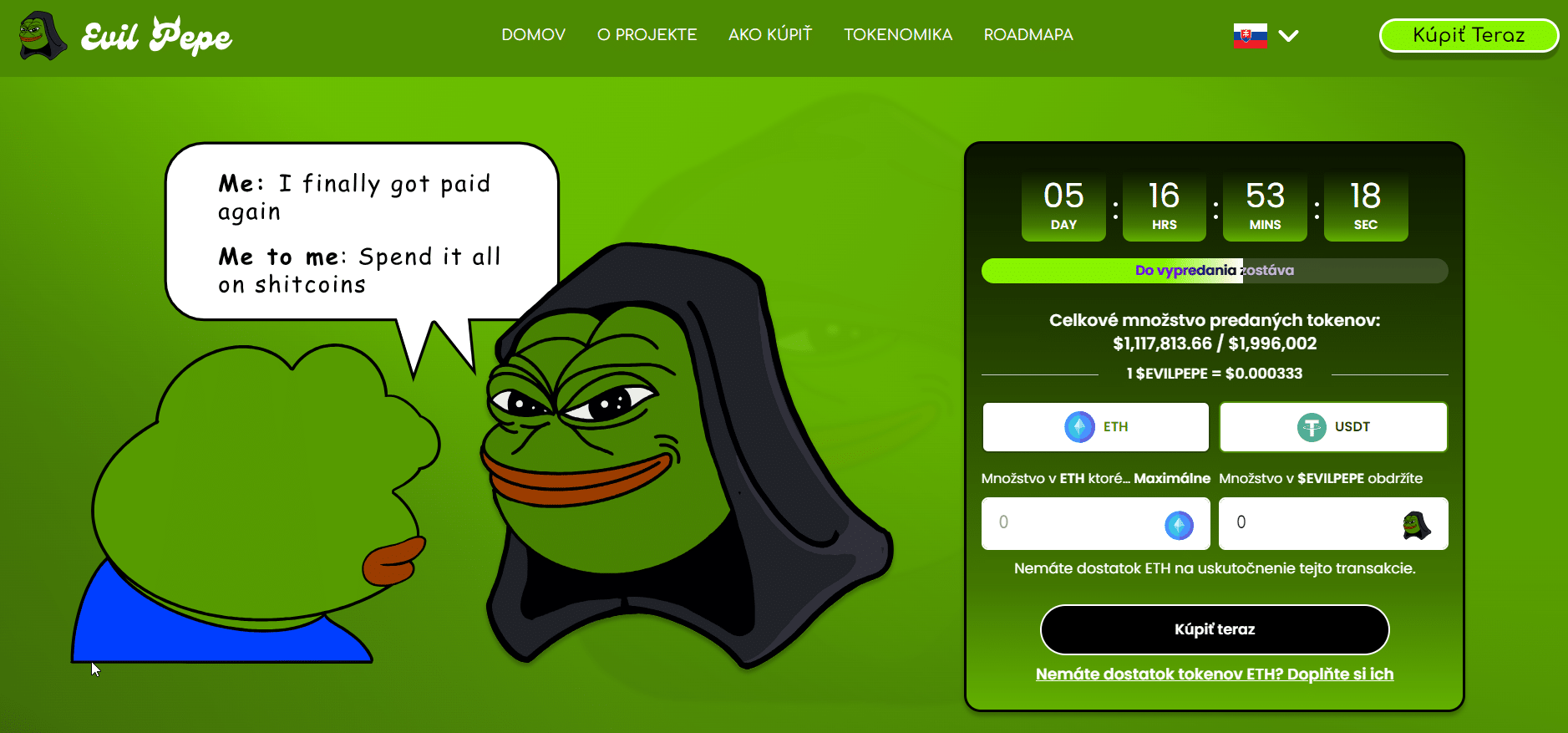 ako kúpiť evil pepe coin