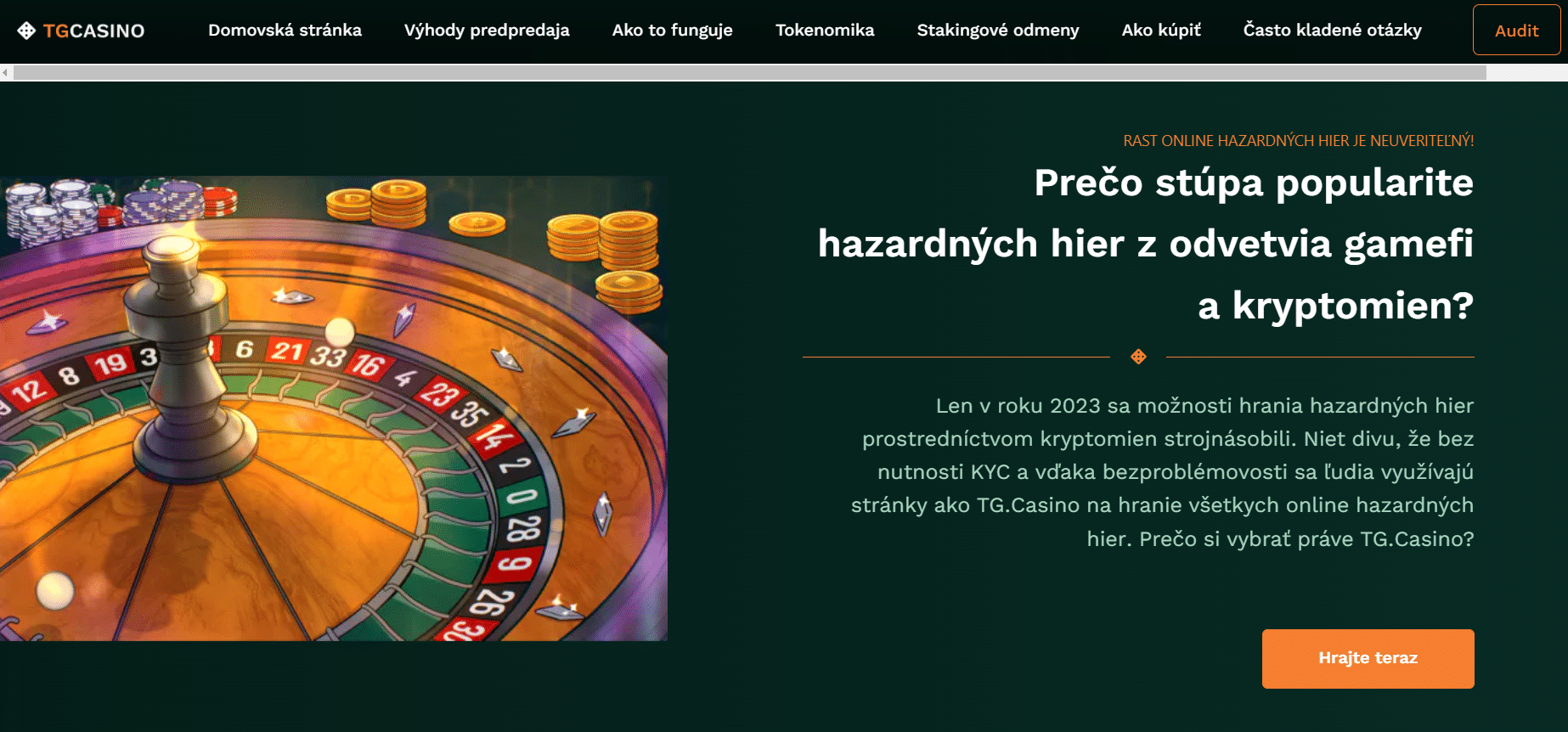 ethereum casino TG.Casino a ruleta