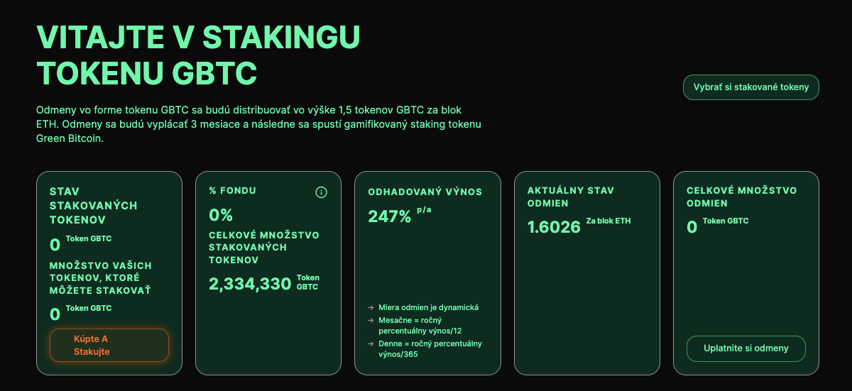 staking green bitcoin