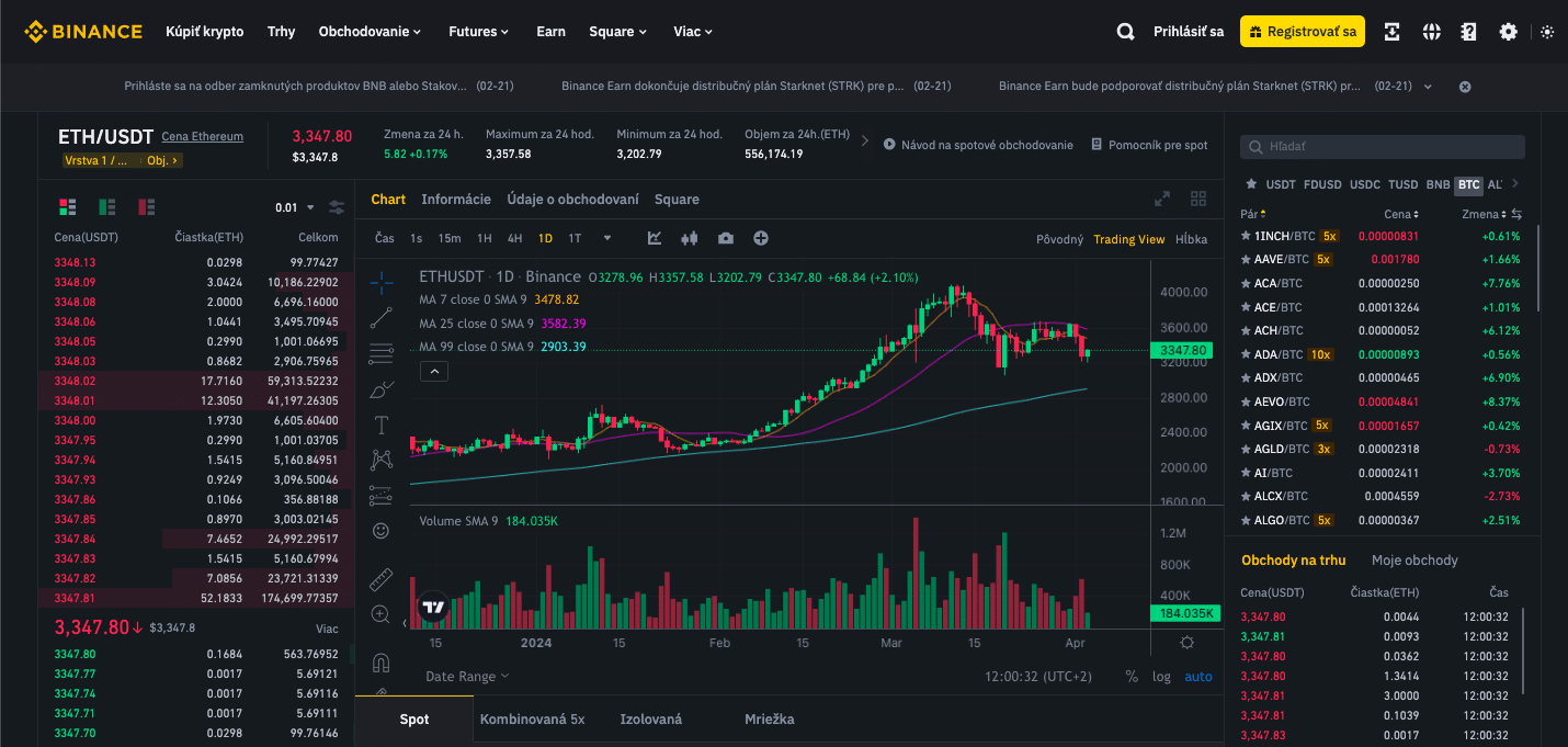 ethereum kryptoburza binance