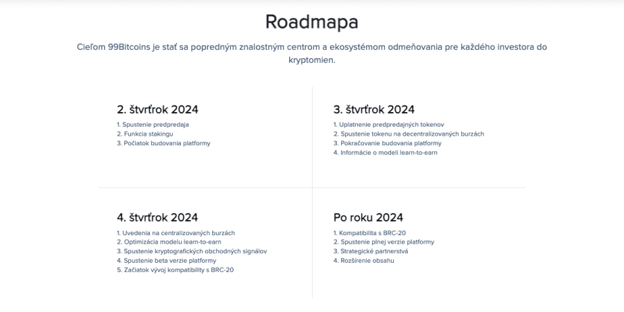 roadmapa 99bitcoins