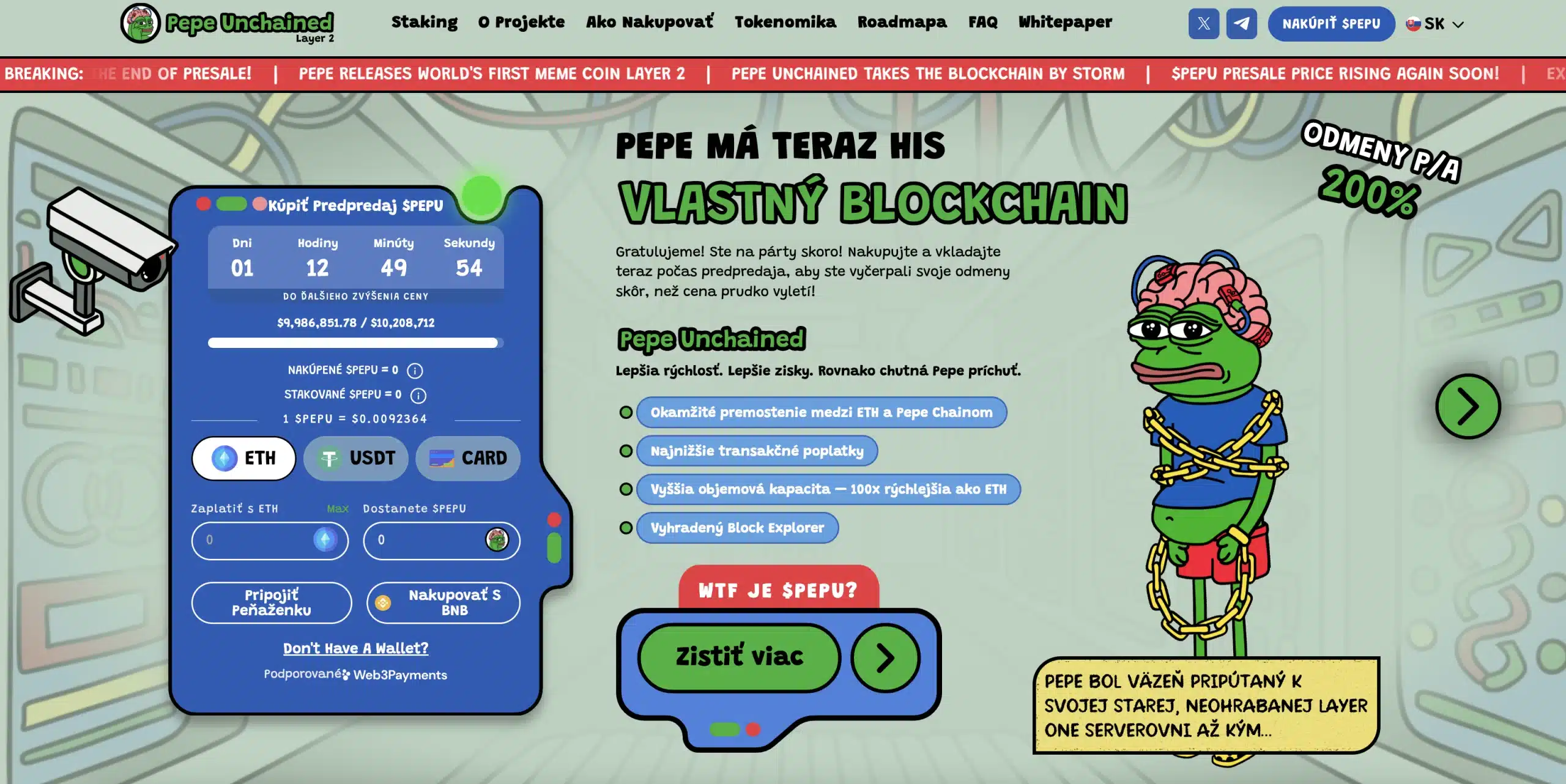 pepe unchained staking