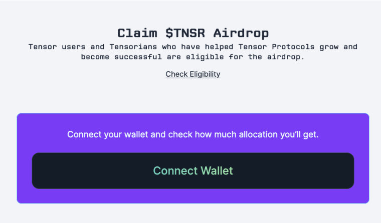 Tensor airdrop